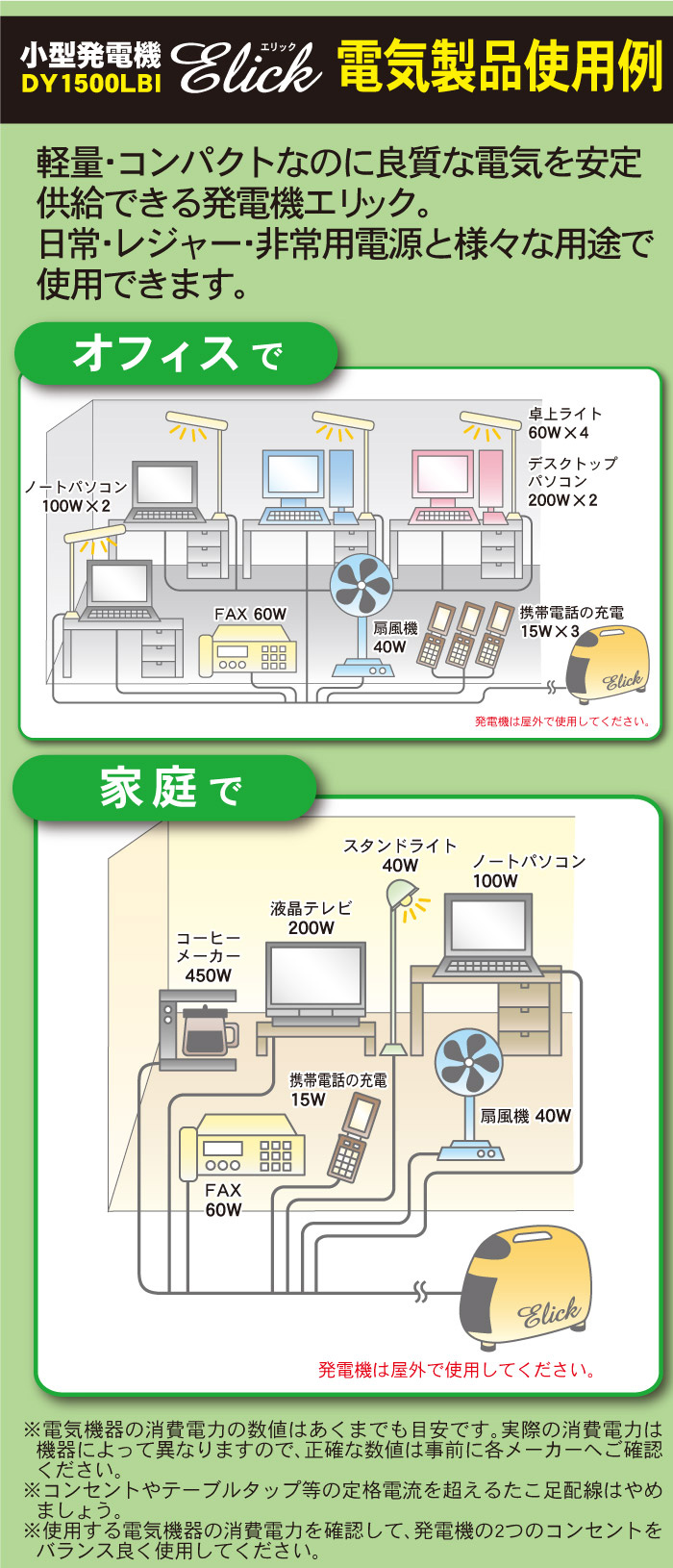 小型発電機 Elick-エリック-